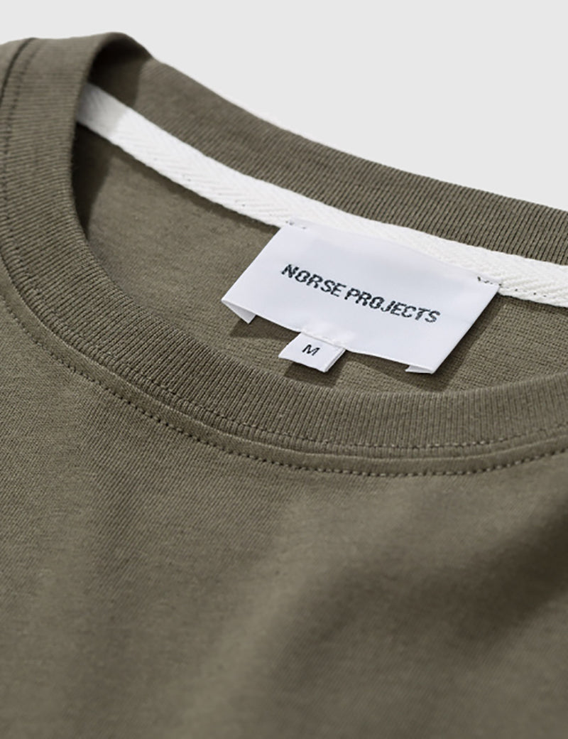 T-Shirt Norse Projects Niels Standard - Lichen Green