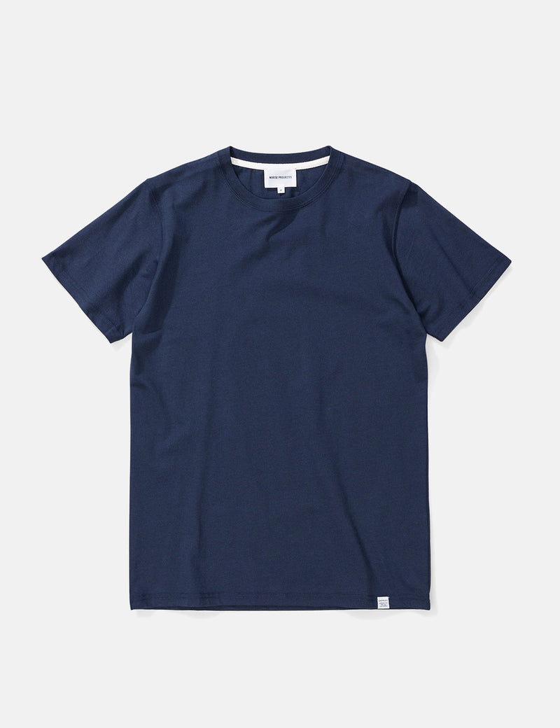 T-Shirt Norse Projects Niels Standard - Bleu Marine Foncé