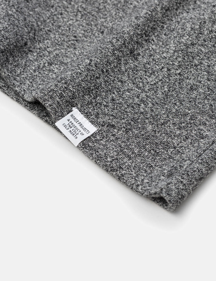 Norse Projects James Melange Rib T-Shirt - Charcoal Grey