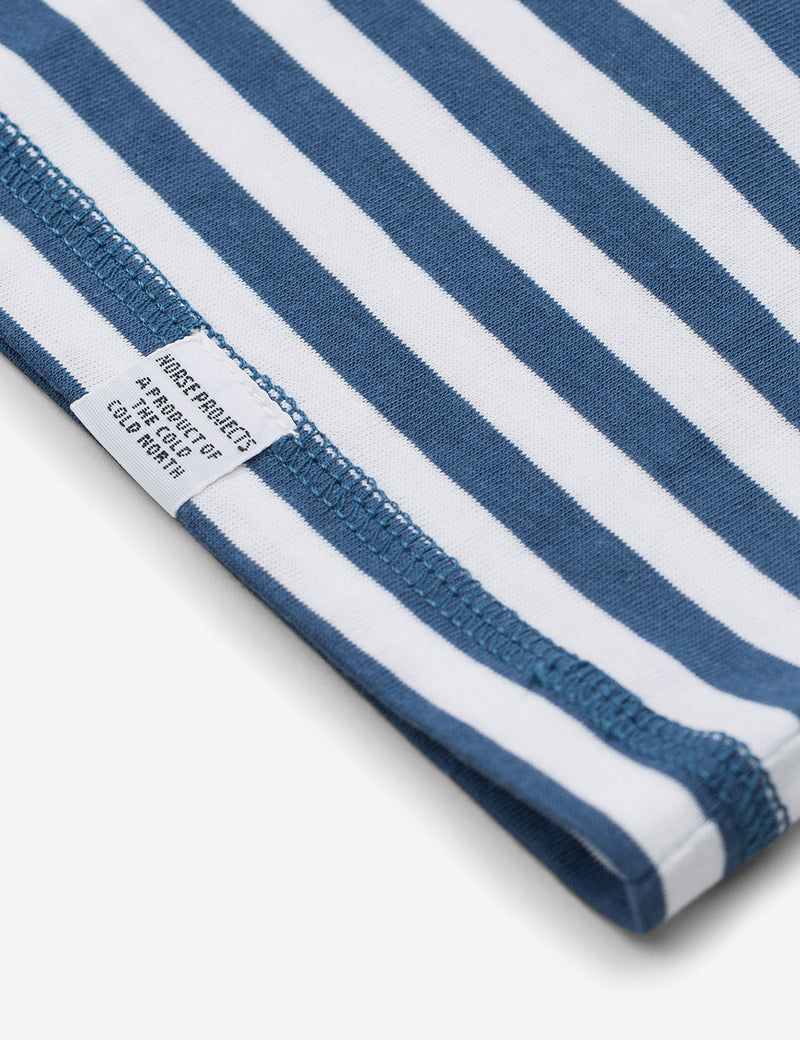 Norse Projects Niels Classic StripeTシャツ-AnnodizedBlue