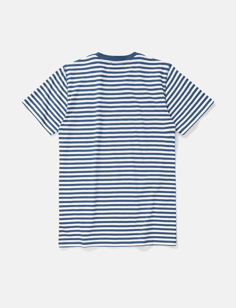 Norse Projects Niels Klassische Streifen-T-Shirt - Annodized Blau