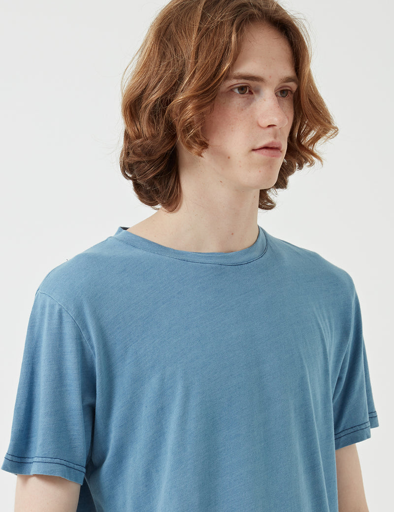 T-Shirt Norse Projects Niels Indigo - Sunwashed Blue