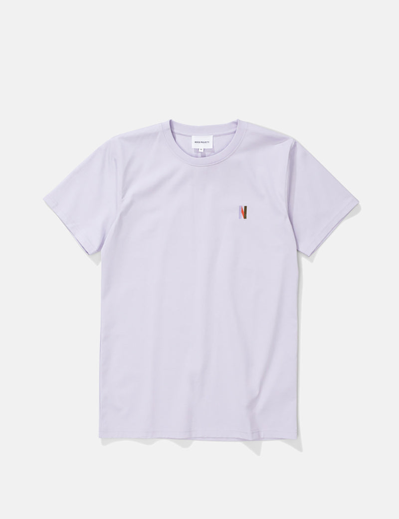 Norse Projects Niels Multi N Logo T-Shirt - Heather Purple