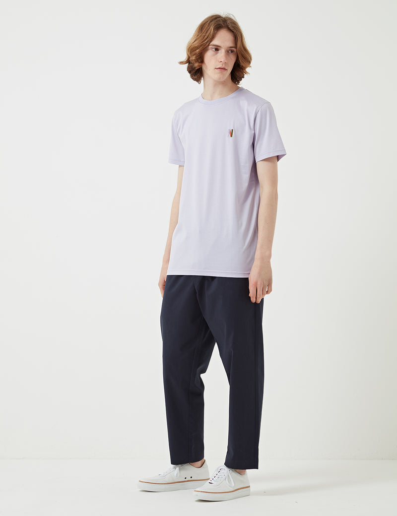 Norse Projects Niels Multi N Logo T-Shirt - Heather Purple
