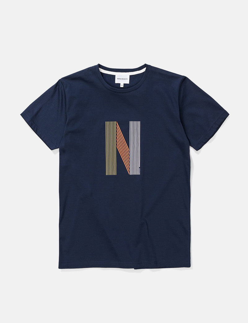 T-Shirt à Logo Norse Projects Niels Layer - Dark Navy