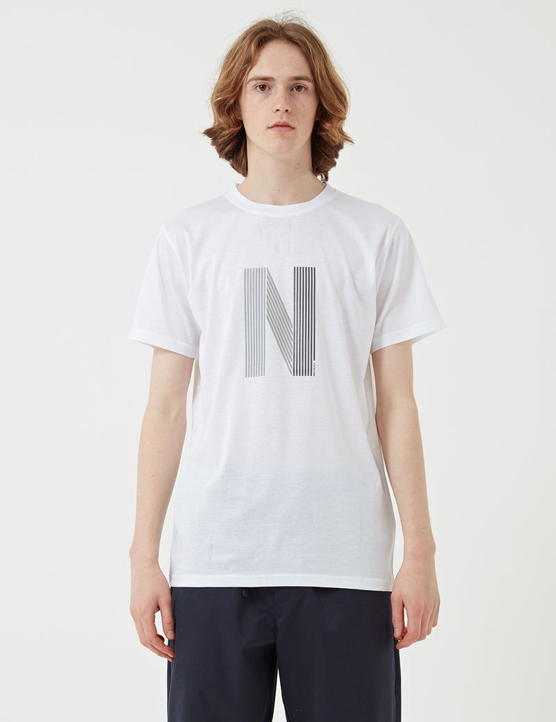 T-Shirt à Logo Norse Projects Niels Layer - Blanc