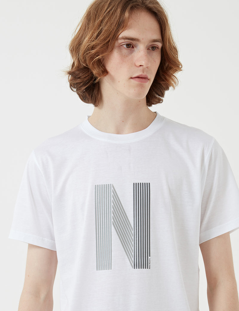 T-Shirt à Logo Norse Projects Niels Layer - Blanc