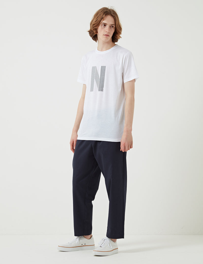 T-Shirt à Logo Norse Projects Niels Layer - Blanc