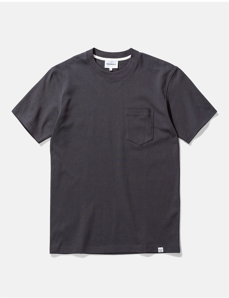 Norse Projects Johannes Pocket T-Shirt - Slate Grey