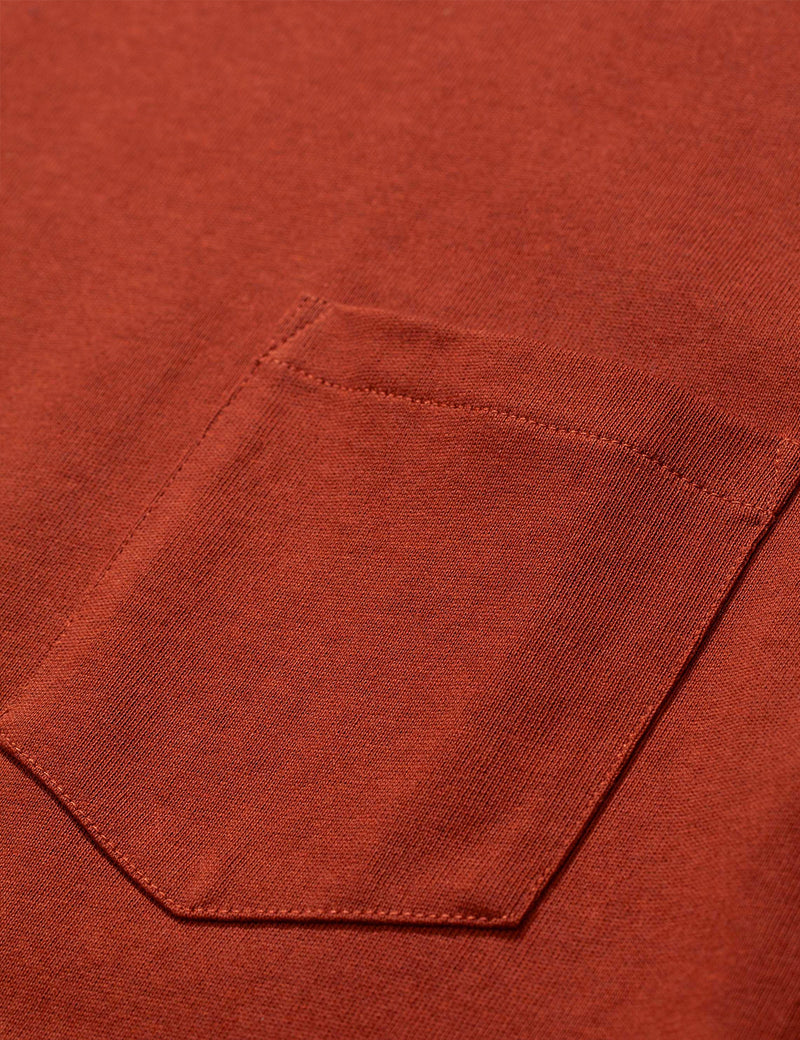 Norse Projects Johannes Pocket T-Shirt-Madder Brown