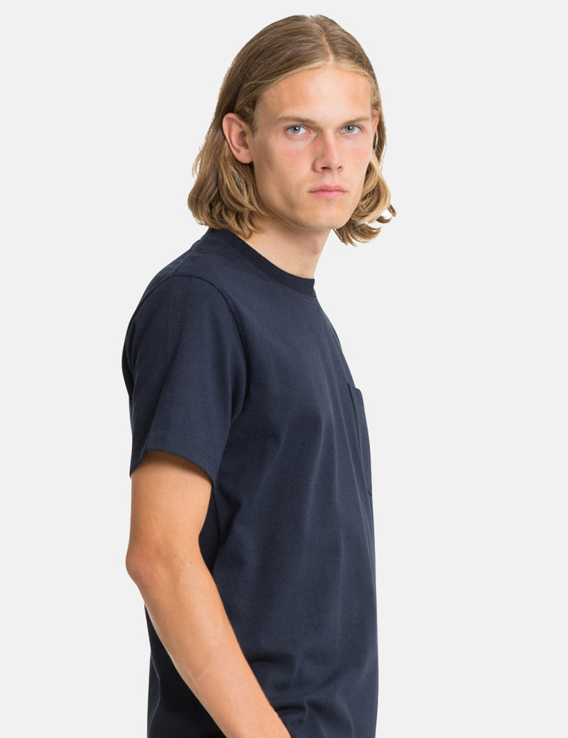 Norse Projects Johannes Pocket T-Shirt - Dark Navy Blue