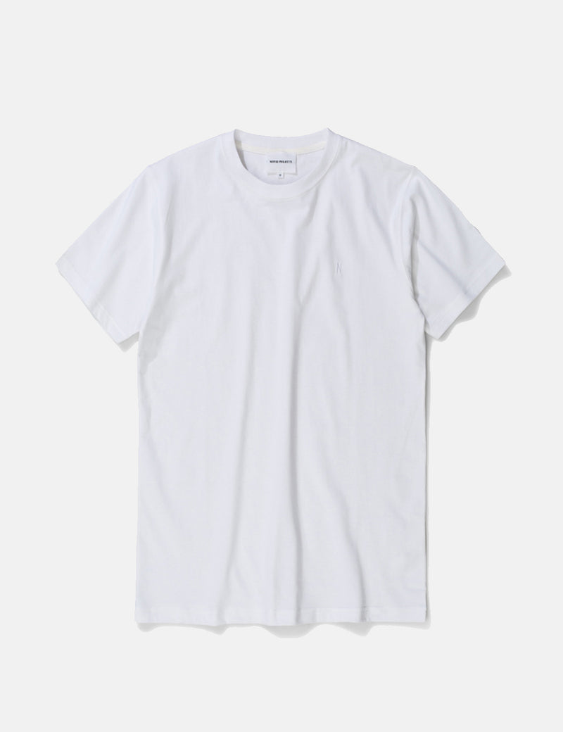 Norse Projects Niels Standard Logo Patch T-Shirt - White