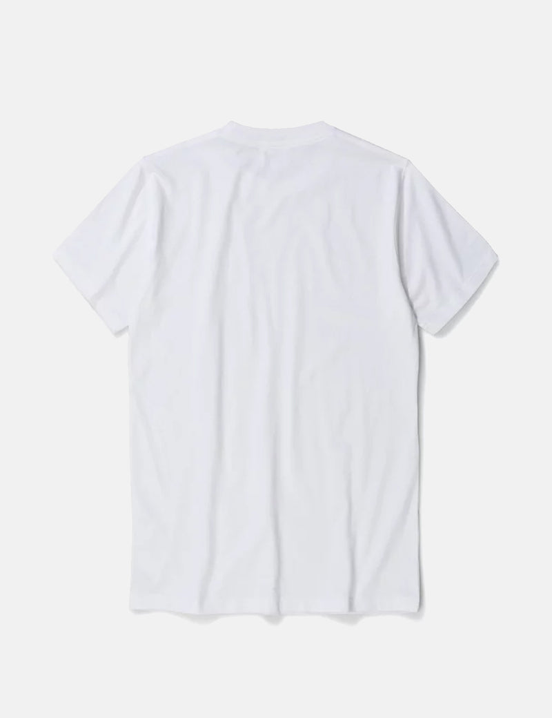 Norse ProjectsNielsスタンダードロゴパッチTシャツ-ホワイト