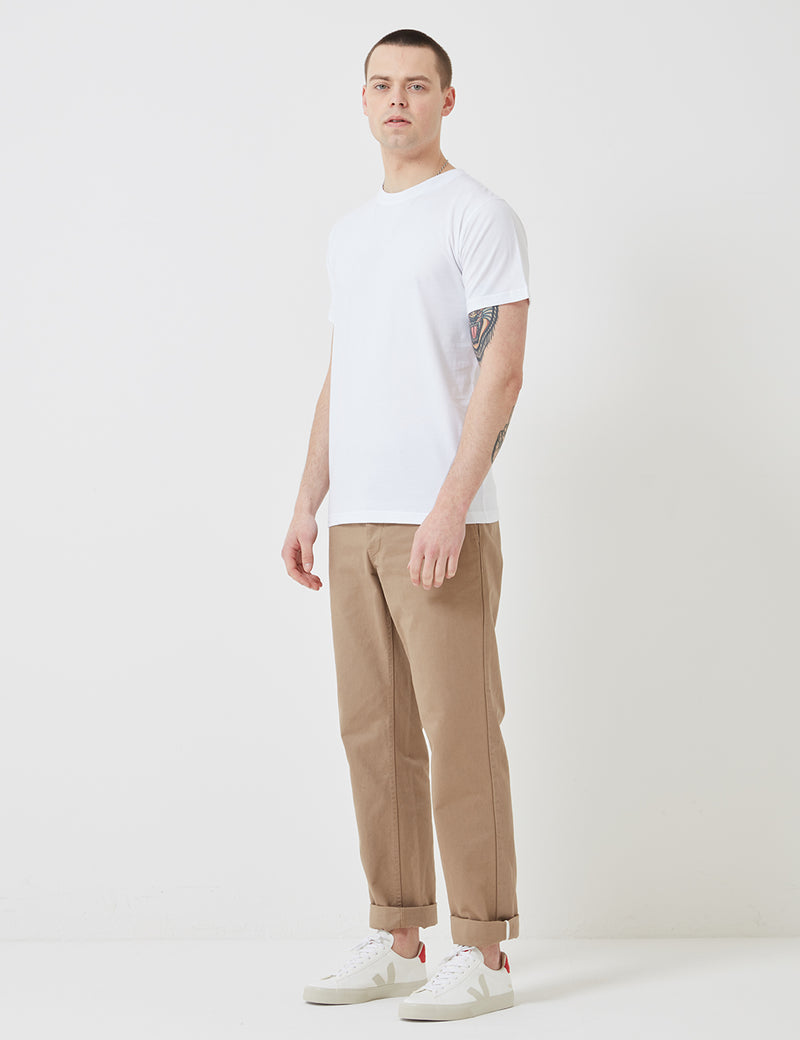 Norse ProjectsNielsスタンダードロゴパッチTシャツ-ホワイト