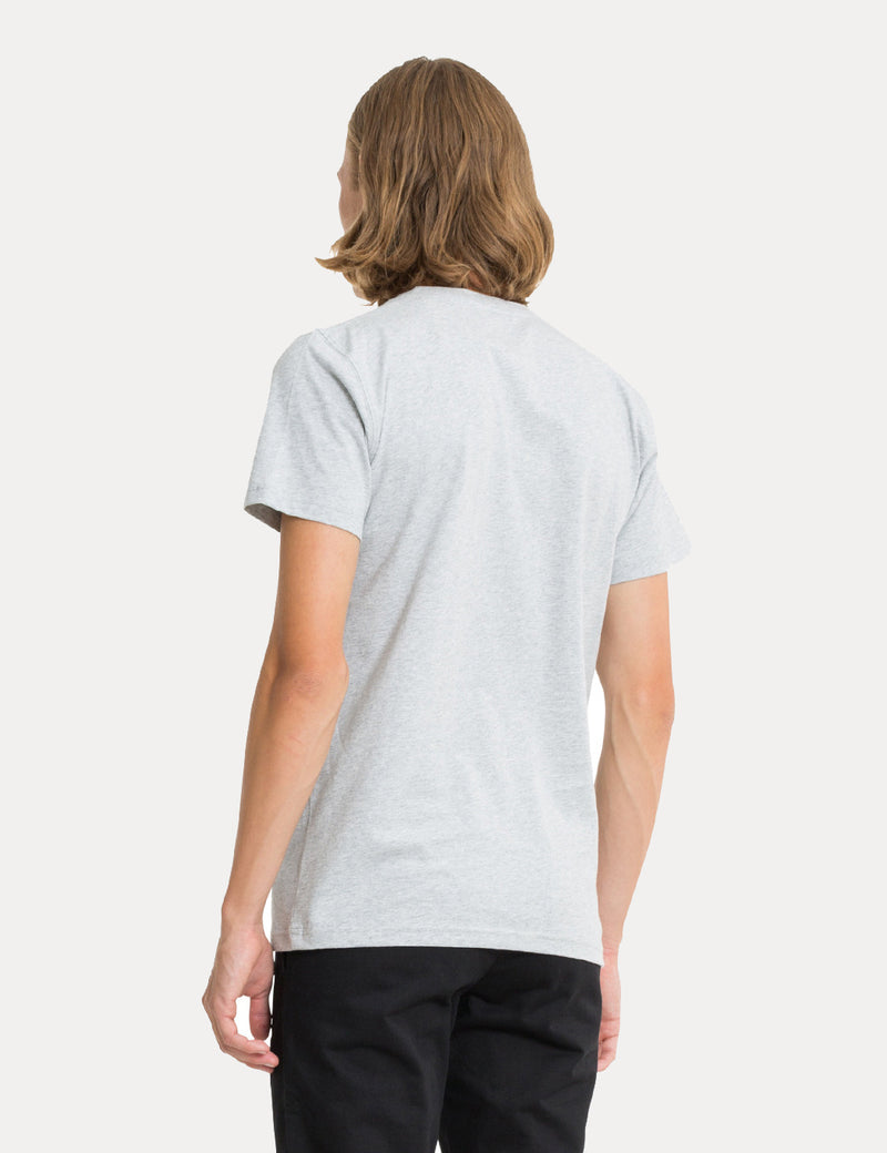 Norse Projects Niels ClassicIvyロゴTシャツ-ライトグレーメランジ