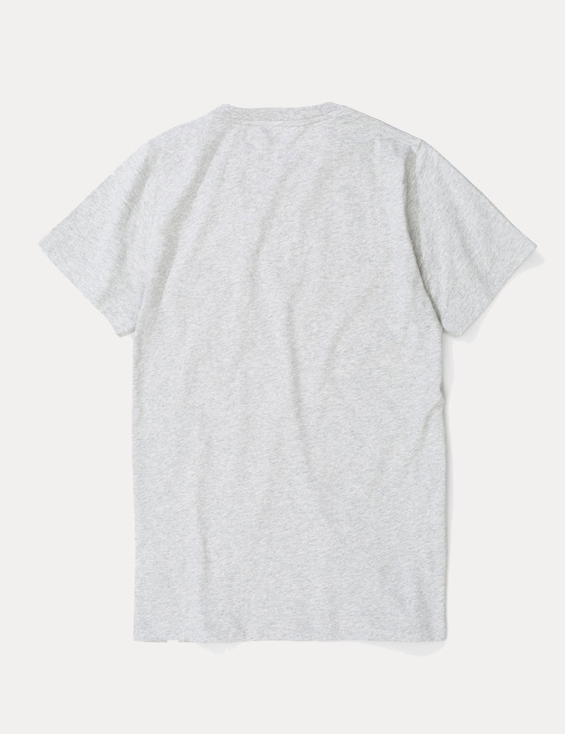 Norse Projects Niels ClassicIvyロゴTシャツ-ライトグレーメランジ