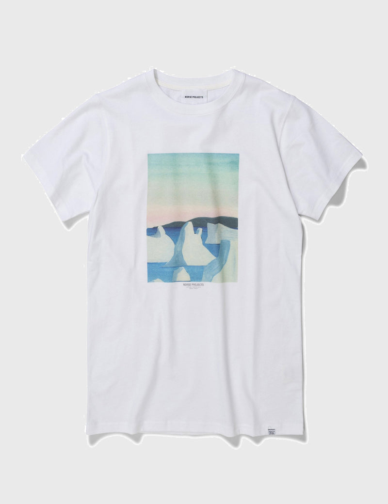 Norse Projects x Daniel Frost Icebergs 티셔츠-화이트