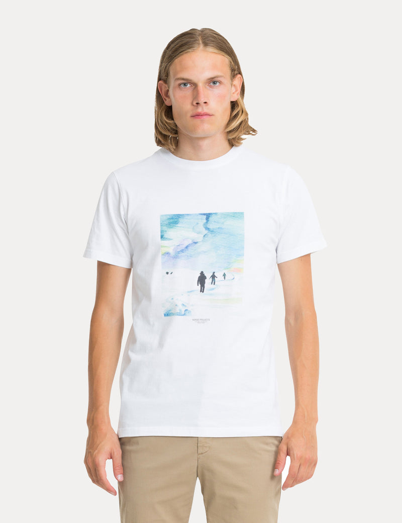 T-Shirt Norse Projects x Daniel Frost Trail - Blanc