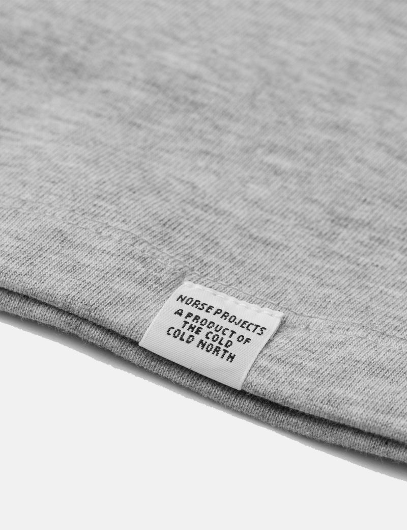 Norse Projects Johannes Block Stripe T-Shirt - Light Grey Melange
