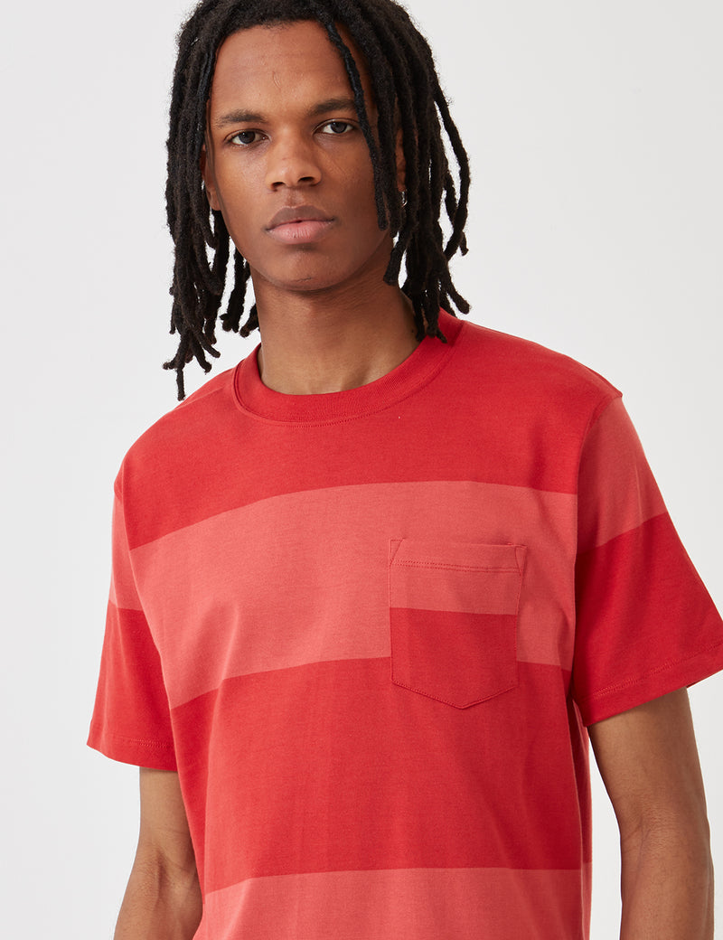 Norse Projects Johannes Block StripeTシャツ-AskjaRed