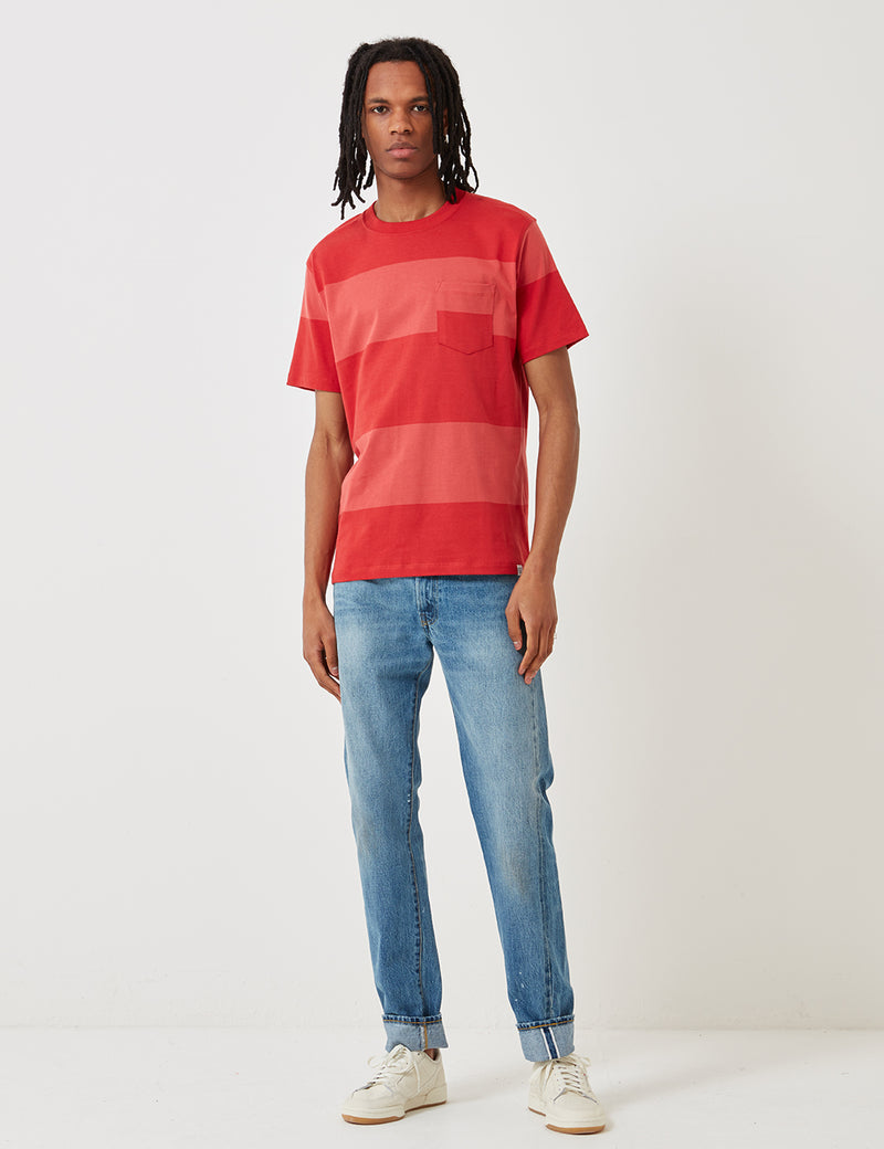 Norse Projects Johannes Block StripeTシャツ-AskjaRed