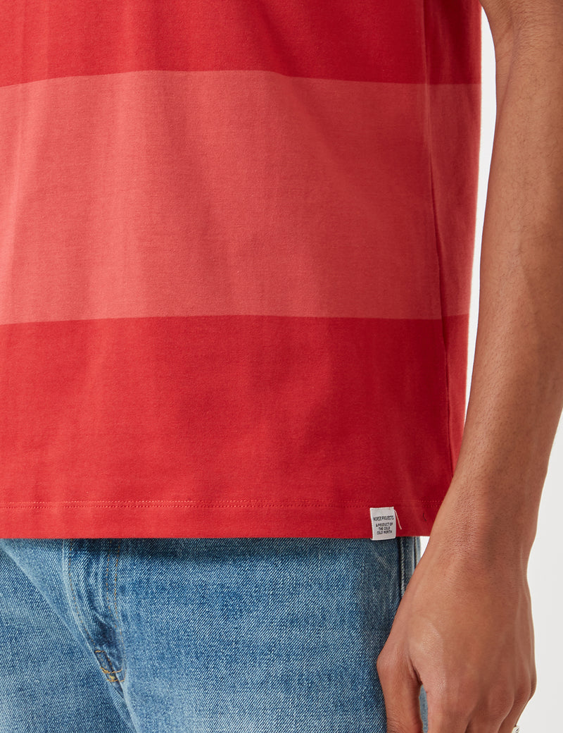 Norse Projects Johannes Block StripeTシャツ-AskjaRed