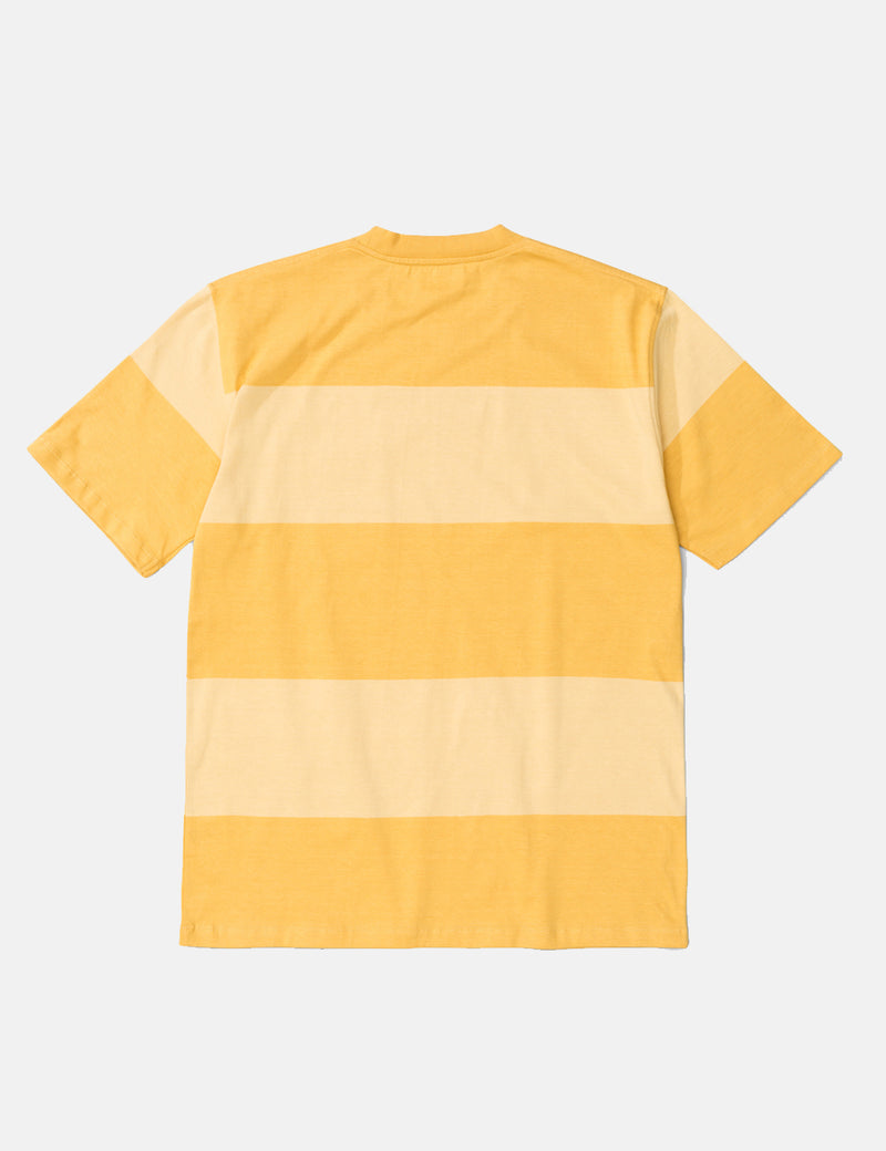Norse Projects Johannes Block Streifen-T-Shirt - Sunwashed Gelb