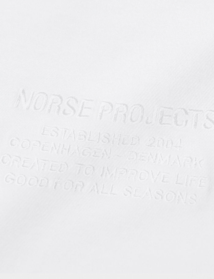T-Shirt à Logo Niels Center Norse Projects - Blanc