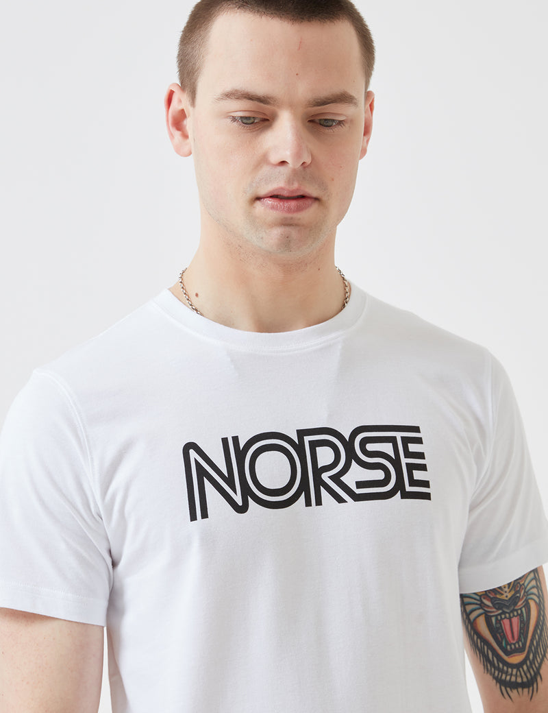 Norse Projects Niels Nautical LogoTシャツ-ホワイト