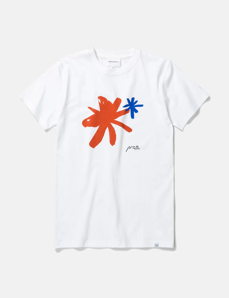 Norse Projects Niels Painted Formen T-Shirt - Weiß