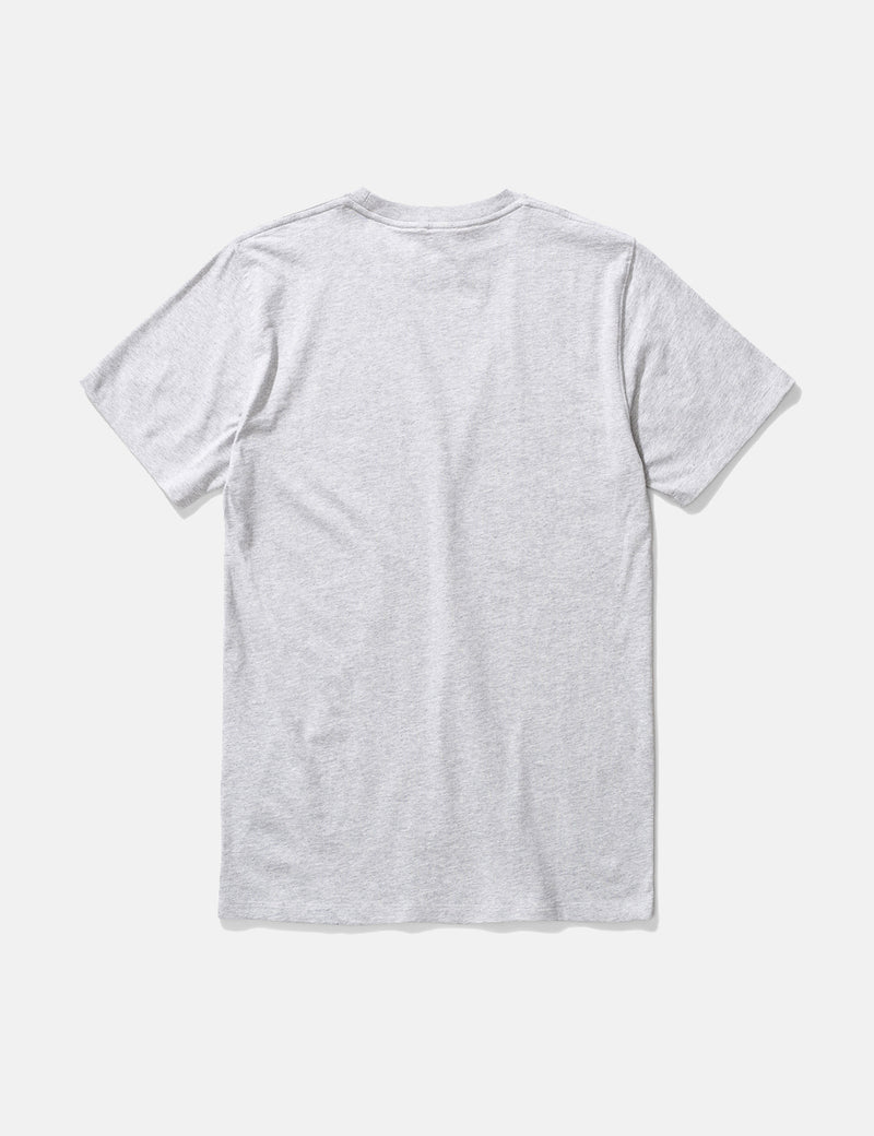 Norse Projects Niels Ivy Wave Logo T-Shirt - Light Grey Melange