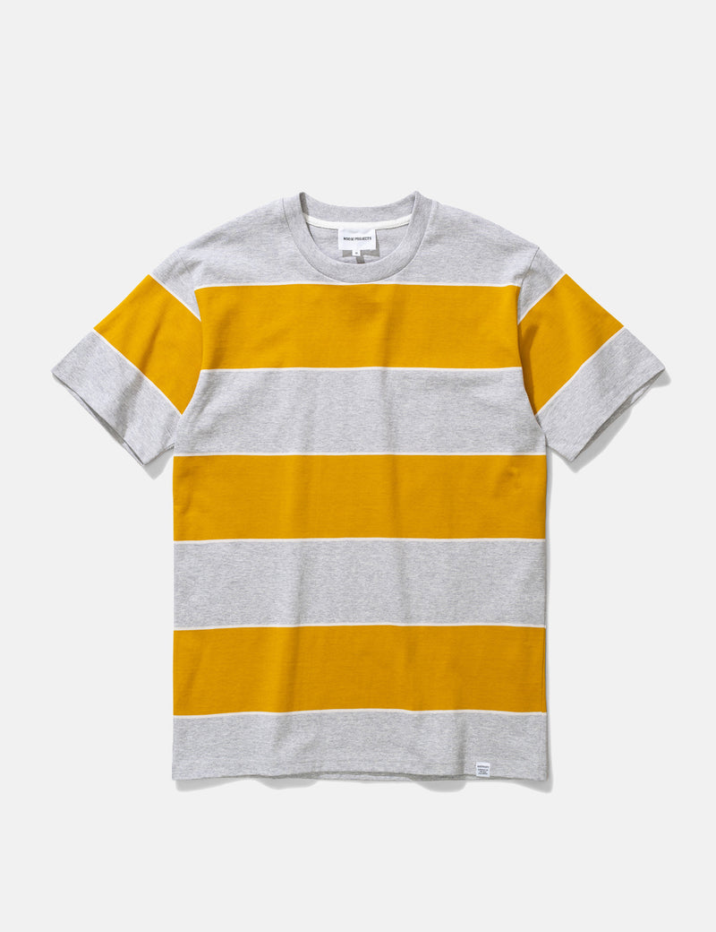Norse Projects Johannes 3 Stripe T-Shirt-Montpellier Yellow