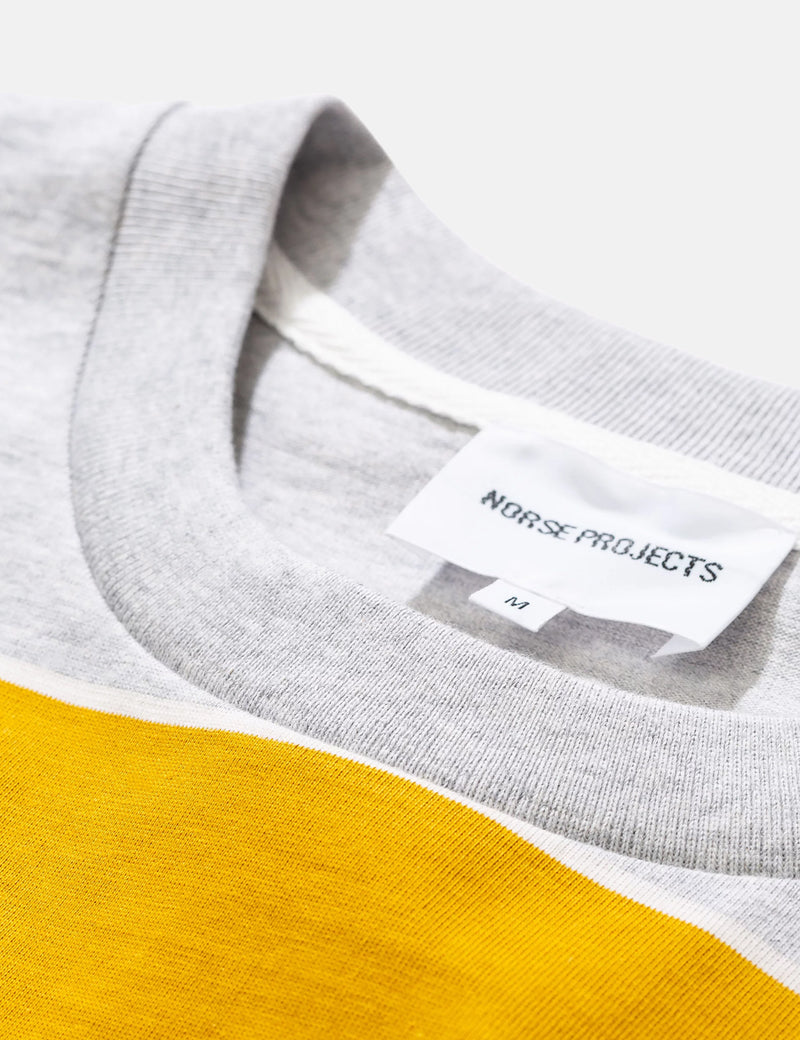 Norse Projects Johannes 3 Stripe T-Shirt-Montpellier Yellow