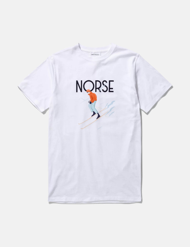 Norse Projects X Daniel Frost Racing 스키어 티셔츠-화이트