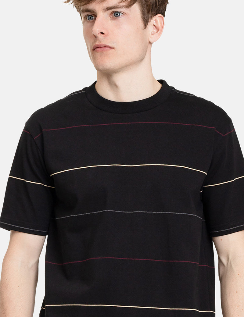 Norse Projects Johannes Thin Stripe T-Shirt - Black