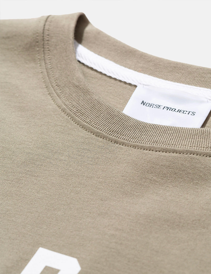 Norse Projects Niels Ivy Logo Pocket T-Shirt - Washed Kelp