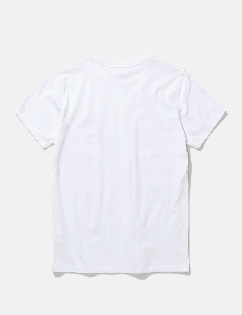 Norse Projects Niels Icographic 1Tシャツ-ホワイト/ゴールデンオレンジ