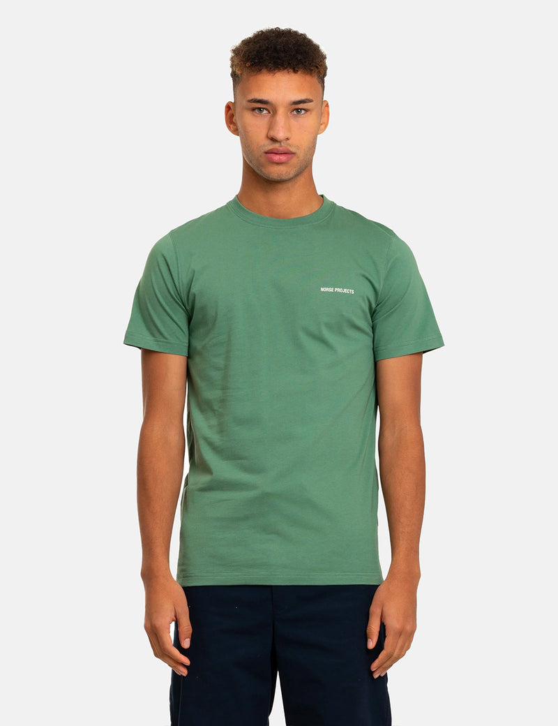 Norse Projects NielsCoreロゴTシャツ-LichenGreen