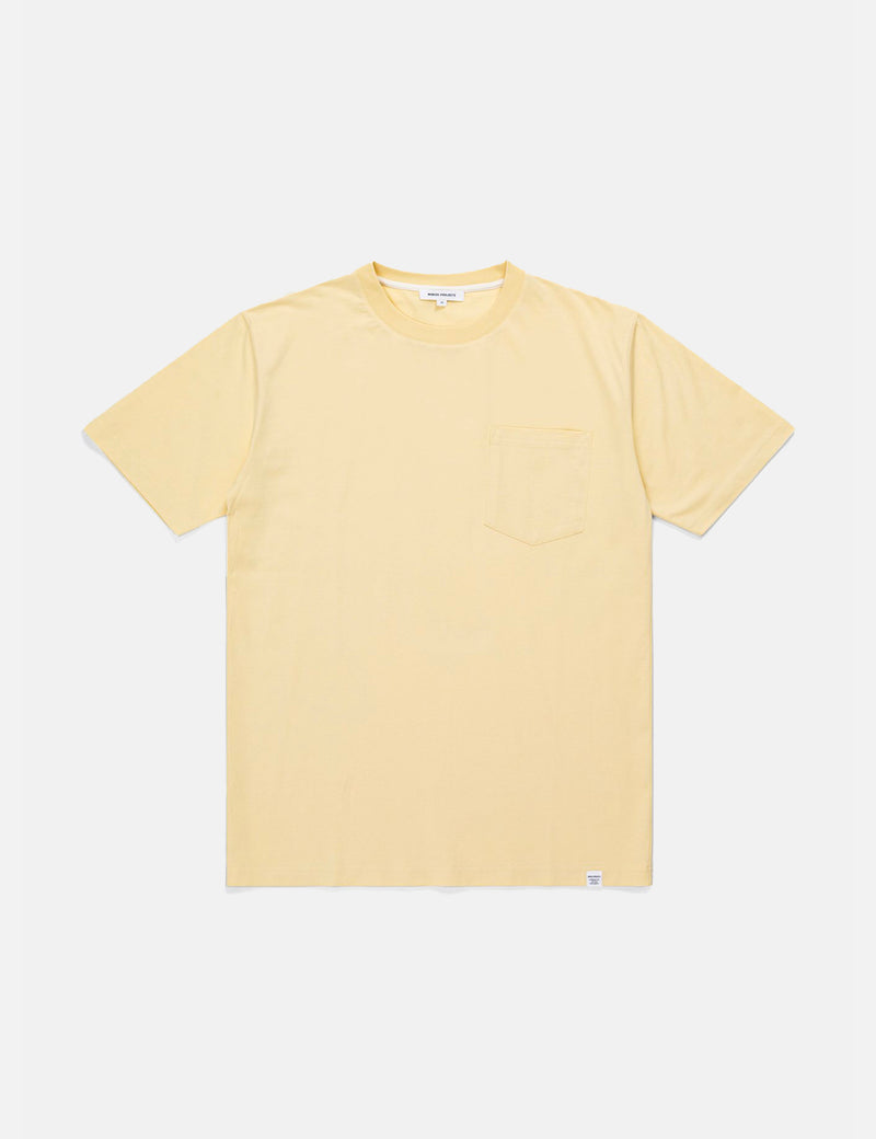 Norse Projects Johannes Pocket T-Shirt - Sunwashed Yellow