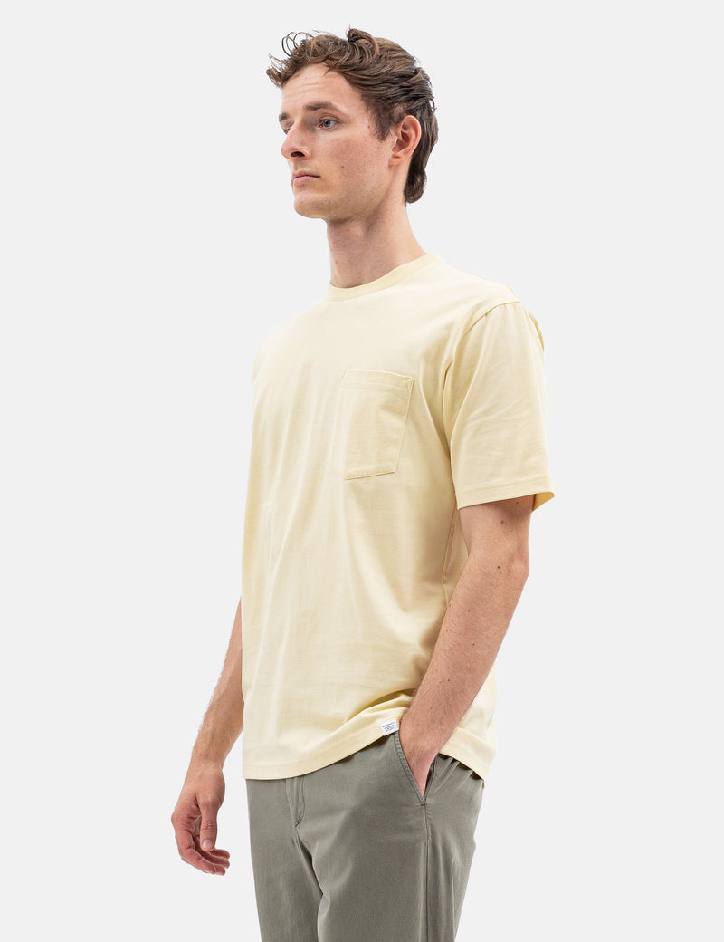 Norse Projects Johannes Pocket T-Shirt - Sunwashed Yellow