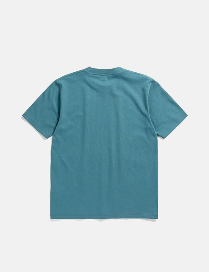 Norse ProjectsヘビーロゴTシャツ-シーブルー