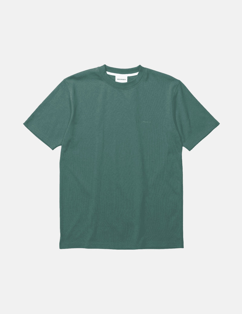 Norse ProjectsヘビーロゴTシャツ-VarsityGreen