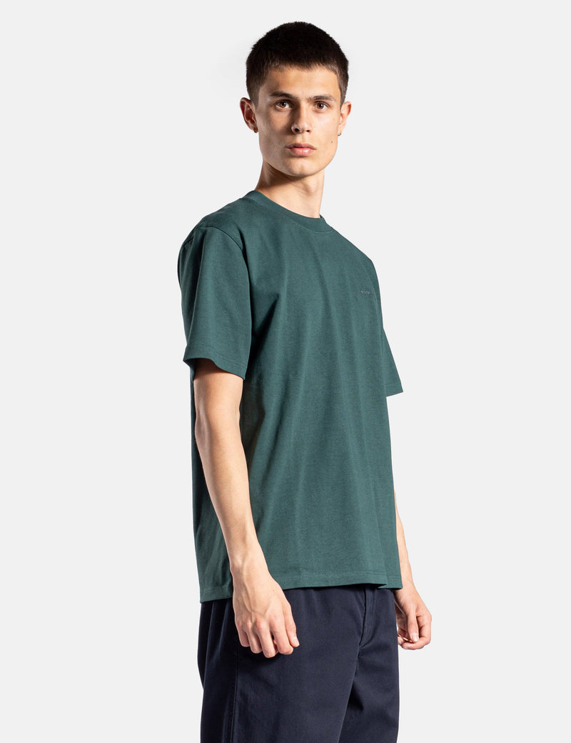 Norse ProjectsヘビーロゴTシャツ-VarsityGreen