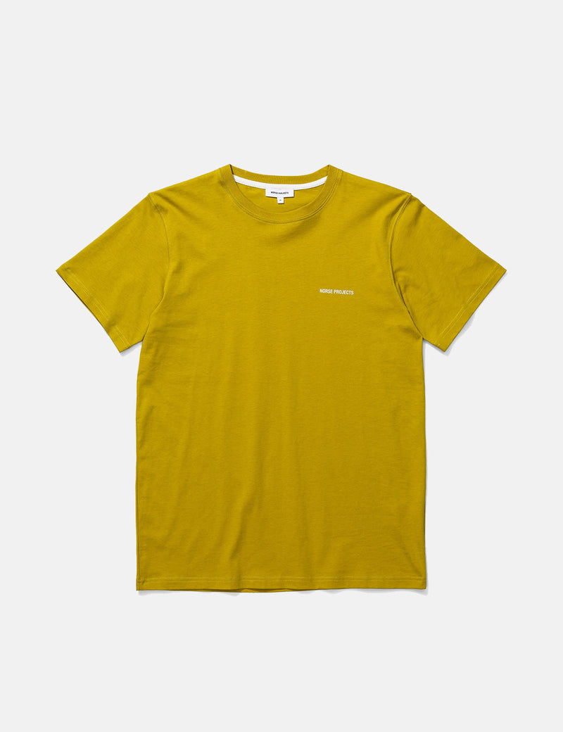 Norse Projects Niels Standard Logo T-Shirt - Brass Yellow