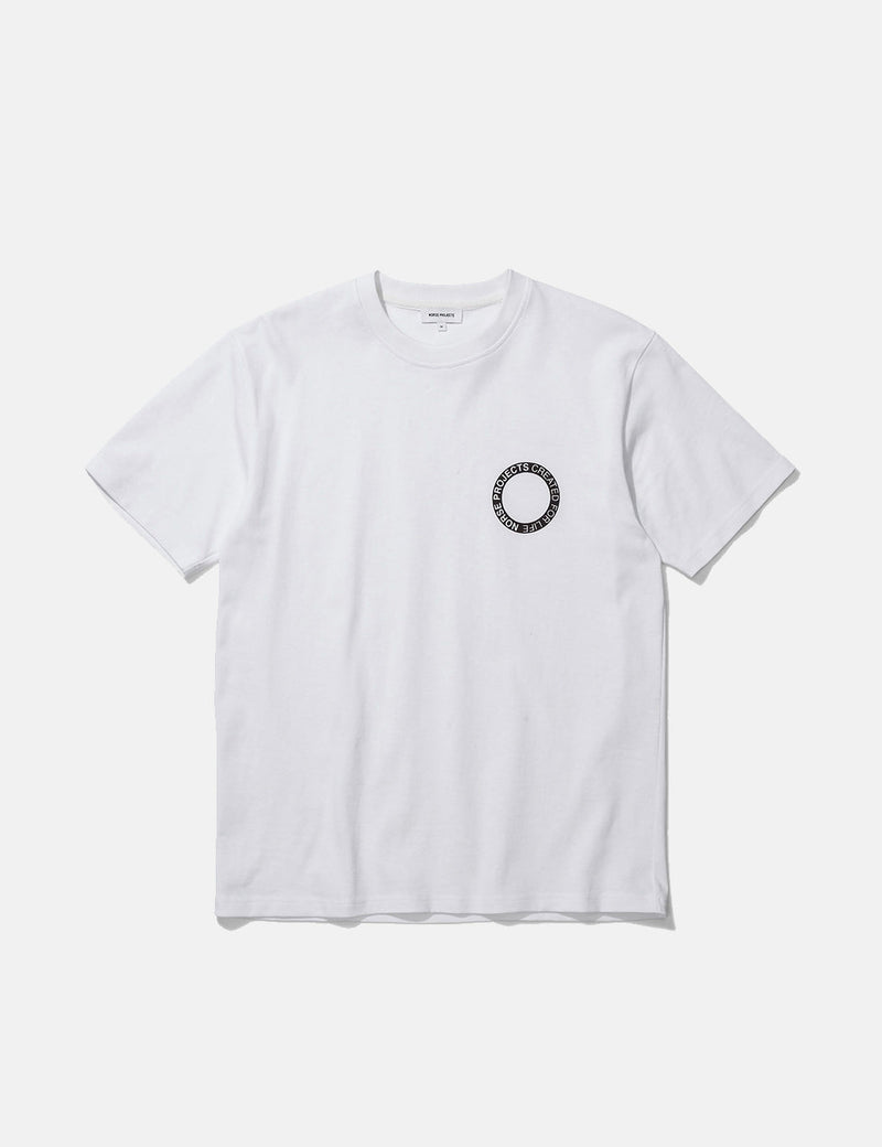 Norse Projects Johannes BMC Logo Print T-Shirt - White