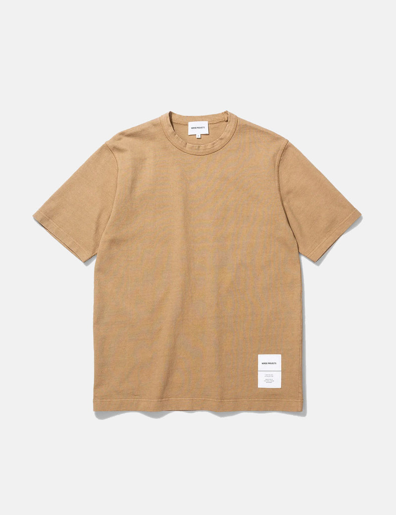 Norse Projects Holger Tab Series T-Shirt - Utility Khaki Brown