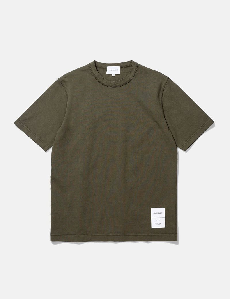 Norse Projects Holger 탭 시리즈 티셔츠 - 아이비 그린