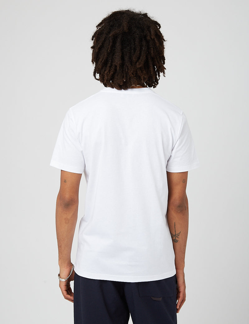 T-Shirt Norse Projects Niels Teknisk Logo - Blanc