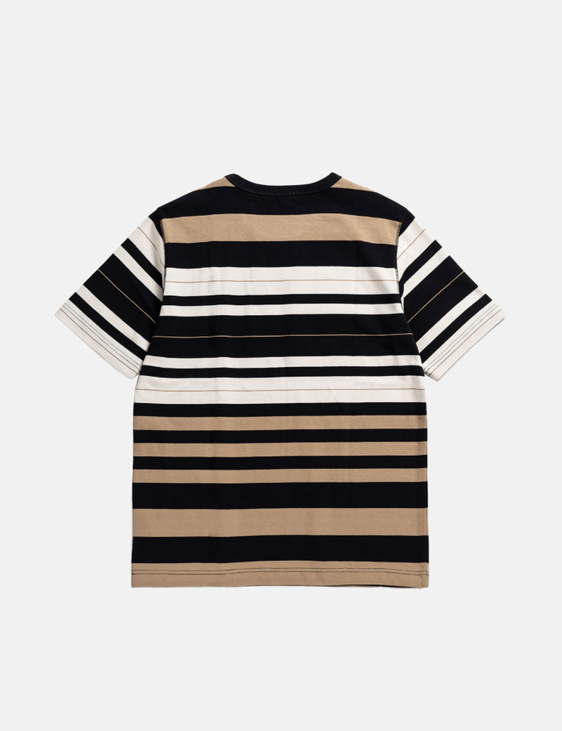Norse Projects Holger TabシリーズTシャツ（ストライプ）-ユーティリティカーキブラウン