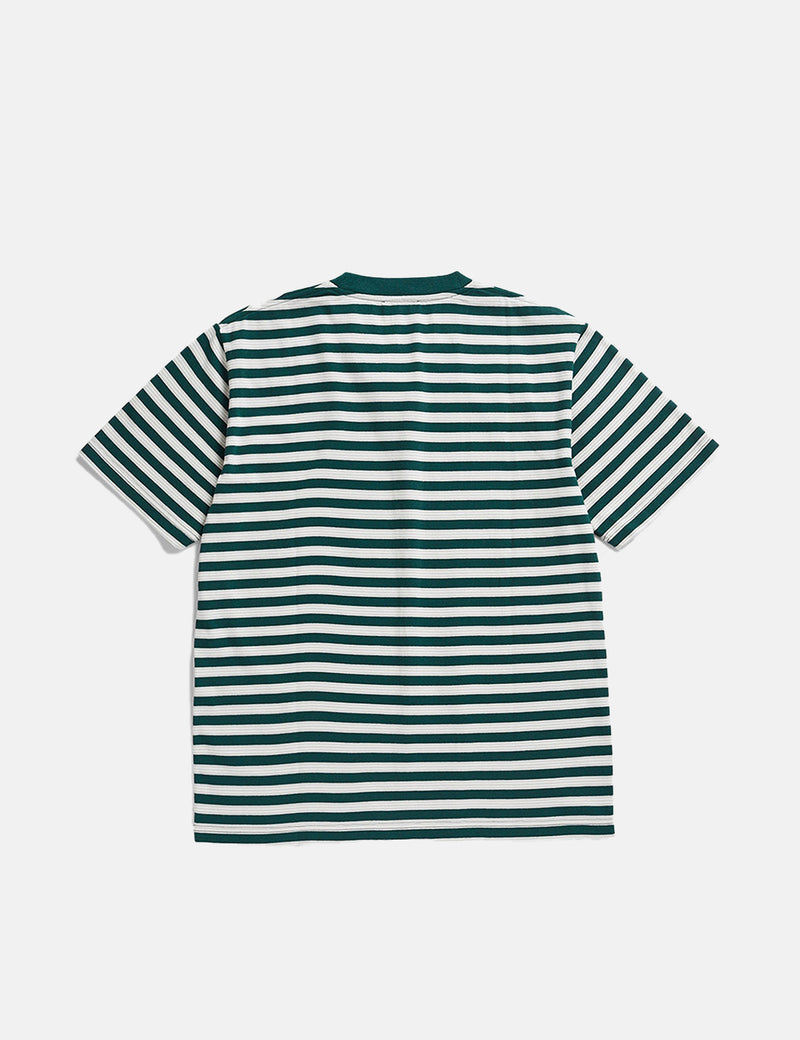 Norse Projects Johannes NauticalStripeTシャツ-ディープシーグリーン